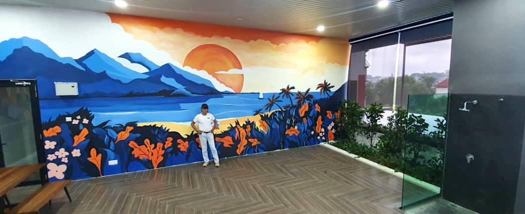 Affordable Scenery Beach Mural Art In Malaysia